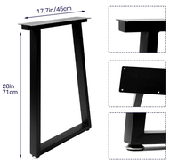 Pieds de table carrés en fer robustes Sondoly, design moderne, fabriqués au Guangdong, pieds de meubles DIY pour tables à manger et tables basses