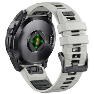 Correa de Repuesto de Silicona de Dos Tonos de 20, 22 y 26 mm de Ajuste Rápido para Relojes <span class=keywords><strong>Garmin</strong></span> <span class=keywords><strong>Fenix</strong></span> 8, 7, 6, 6x, 6s, 6pro, <span class=keywords><strong>5</strong></span> - Product Image 3