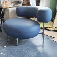 Juego de 2 sillas de brazo Ng, sillas decorativas de cuero de tela moderna gris y blanca, sala de estar, dormitorio, decoración de oficina, silla de ocio de estilo lujoso