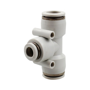 Raccord rapide en plastique LiYuan T-Type PEG Tee Reducer 12-8-12 pour tuyau pneumatique - Product Image 2