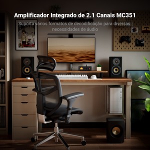 Amplificateur intégré stéréo 2.1 <span class=keywords><strong>canaux</strong></span> Fosi Audio MC351 avec DAC, mini amplificateur <span class=keywords><strong>de</strong></span> <span class=keywords><strong>puissance</strong></span> audio TPA3255 pour enceinte passive - Product Image 3