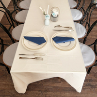 Nappes jetables en plastique blanc souple pour tables décorées sur mesure