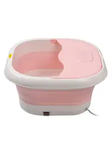 Massageador de spa para pés, massageador elétrico portátil e dobrável com aquecimento