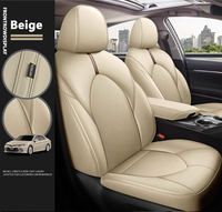 Housse de Siège de Voiture Originale Accessoires Intérieur de Luxe en Nappa Imperméable Protection Sur Mesure pour 5 Sièges Toyota Honda