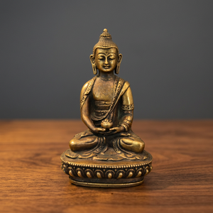 Statue de Bouddha Gautam en bronze faite à la main, artisanat traditionnel, décoration de table - Product Image 2