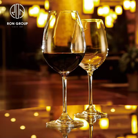 Vente en gros de verres à vin ronds transparents avec logo personnalisé verre à vin rouge gobelet à vin pour restaurant