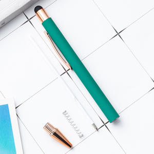 Stylo bille en métal personnalisé avec logo en caoutchouc pour la promotion, la papeterie, le bureau, l'école, les cadeaux - Product Image 5