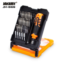Pour JM-8160 – Kit de tournevis multifonction 34 pièces avec finition chromée et manche en plastique – Qualité DIY OEM