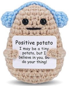 Bambola Amigurumi Personalizzata Lavorata a Mano all'Uncinetto in Cotone, Decorazione Emozionale Divertente con Emoji di Energia Positiva - Product Image 4