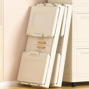 Zwei Türen offen Klar <span class=keywords><strong>4</strong></span> Ebenen Plastiks pielzeug Baby kleidung Organizer Schubladen schrank für Kleidung für Kinder - Product Image 3