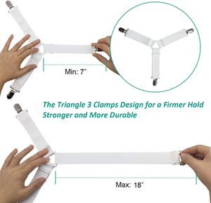 8 pièces de sangles pour <span class=keywords><strong>draps</strong></span>, sangles sécurisées et ajustées pour <span class=keywords><strong>draps</strong></span> de lit de taille standard, clips de <span class=keywords><strong>draps</strong></span> réglables, attaches élastiques pour les coins - Product Image 2