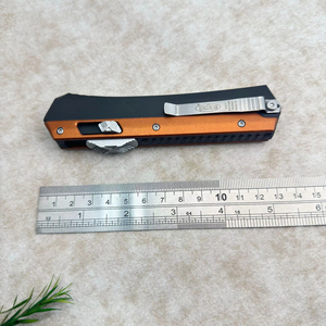 Mùa Xuân cắm trại dao gấp otf tự động cố định đôi sắc nét Mini Túi tự vệ chiến thuật dao nhôm xử lý - Product Image 5