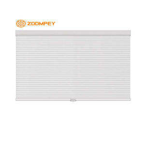 Vente en gros tissu plissé d'intérieur cellulaire motorisé occultant porte coulissante stores en nid d'abeille volets d'ombrage pour fenêtre - Product Image 4