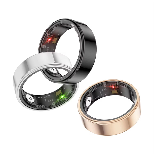 2026 SR03 Smart Ring Waterproof Stainless Steel Fitness Tracker Heart Rate Blood Oxygen Sleep Monitoring App Control for Sport