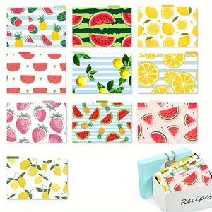 Divisores de tarjetas de recetas personalizadas Diseño de frutas, divisor de recetas, tarjetas de índice