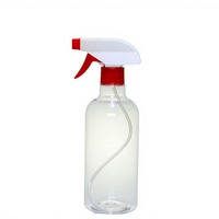 Bouteille pulvérisateur PET vide personnalisable en plastique rechargeable à brume fine avec bouchon couronne et gâchette pour huile essentielle, désinfectant pour les mains, savon liquide 500ml