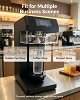 Machine de scellage automatique de canettes de table à écran tactile, anti-fuite, pour les magasins de bubble tea, café, boulangerie et jus de fruits