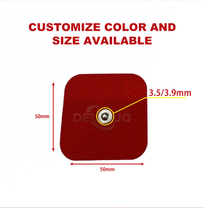Électrodes carrées TENS personnalisées en usine 5x5 cm avec bouton-pression 3,5 mm, hydrogel auto-adhésif pour physiothérapie, marque privée ODM OEM - Product Image 1