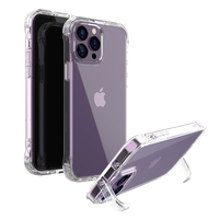 Dernière coque de téléphone portable transparente anti-rayures support à quatre coins Compatible pour IPhone17 16 15 Pro Max accessoires conçus