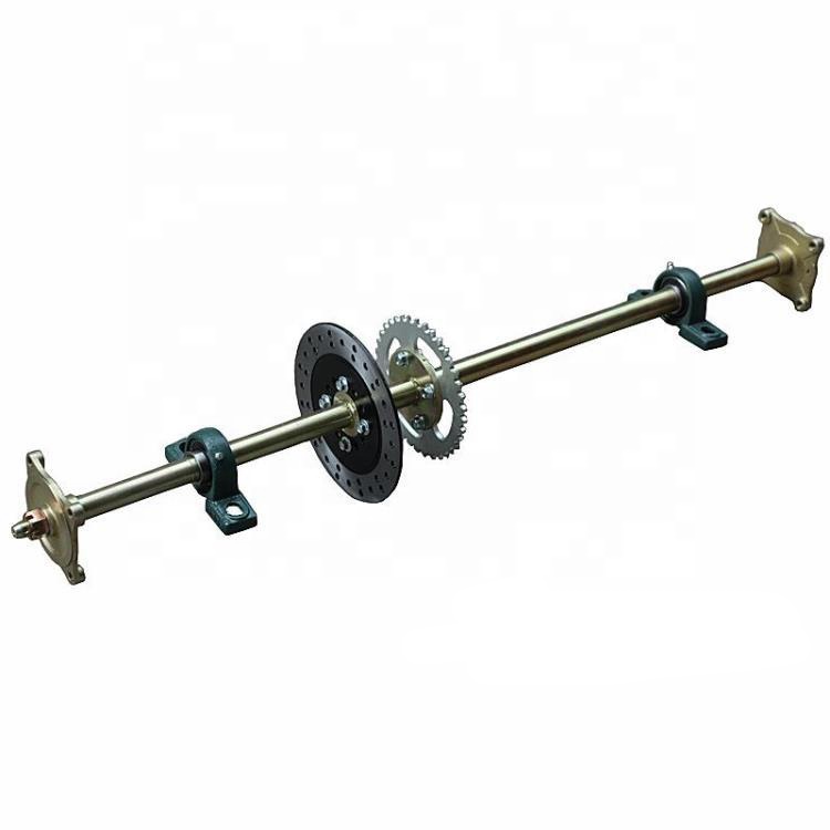 DIY Four Wheel GO KART KARTING ATV UTV Buggy Transmission 100CM Rear Axle With Brake Disc Rotor And Sprocket