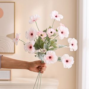 Fleurs artificielles de pavot et de pivoine en soie Runye, réalistes, pour la décoration intérieure et les arrangements floraux. - Product Image 2