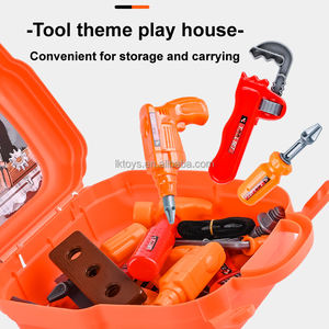 Lucky Toys semblant jouer ensemble 3 en 1 bricolage <span class=keywords><strong>perceuse</strong></span> tournevis outils ensemble simulé Portable réparation valise <span class=keywords><strong>jouet</strong></span> ensemble pour garçons cadeau - Product Image 4
