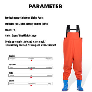 Cuissardes de pêche respirantes imperméables pour jeunes, bottes de pêche légères pour enfants - Product Image 6