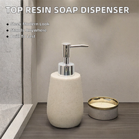 Distributeur de savon liquide pratique en résine, design moderne, rechargeable, pour salle de bain d'hôtel
