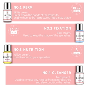 Kit de rehaussement de <span class=keywords><strong>cils</strong></span> pour usage professionnel en salon de beauté, lotions véganes, kit de permanente de <span class=keywords><strong>cils</strong></span> longue durée - Product Image 4