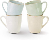 Ventes Flash Usine : Tasse à Café en Céramique Faite Main, 13 oz, Style Vintage, Logo Personnalisé en Relief, Mignonne, Vente en Gros