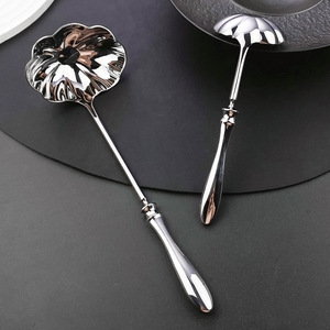304 Stainless Steel Lotus Spoon Forged <b>Mirror</b> Polished For Home Hotel Restaurant Soup Ladle - Product Image 2