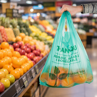 Sacs en plastique HDPE pour T-shirts, emballés en vrac, avec logo personnalisé, pour les épiceries, les supermarchés, la vente au détail et les achats
