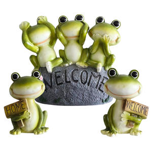 Petite grenouille écologique en résine artisanat créatif ornements de jardin Figurines d'extérieur inspiré <span class=keywords><strong>dessin</strong></span> <span class=keywords><strong>animé</strong></span> pour balcon cour - Product Image 5