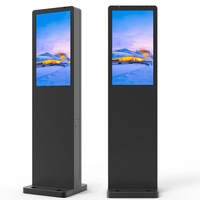 Layar Digital Signage Luar Ruangan 32 Inci, Tahan Air, Dapat Dibaca di Bawah Sinar Matahari 2500 Nits, Android 11, LCD, Tipe Lantai, Pemutar Iklan