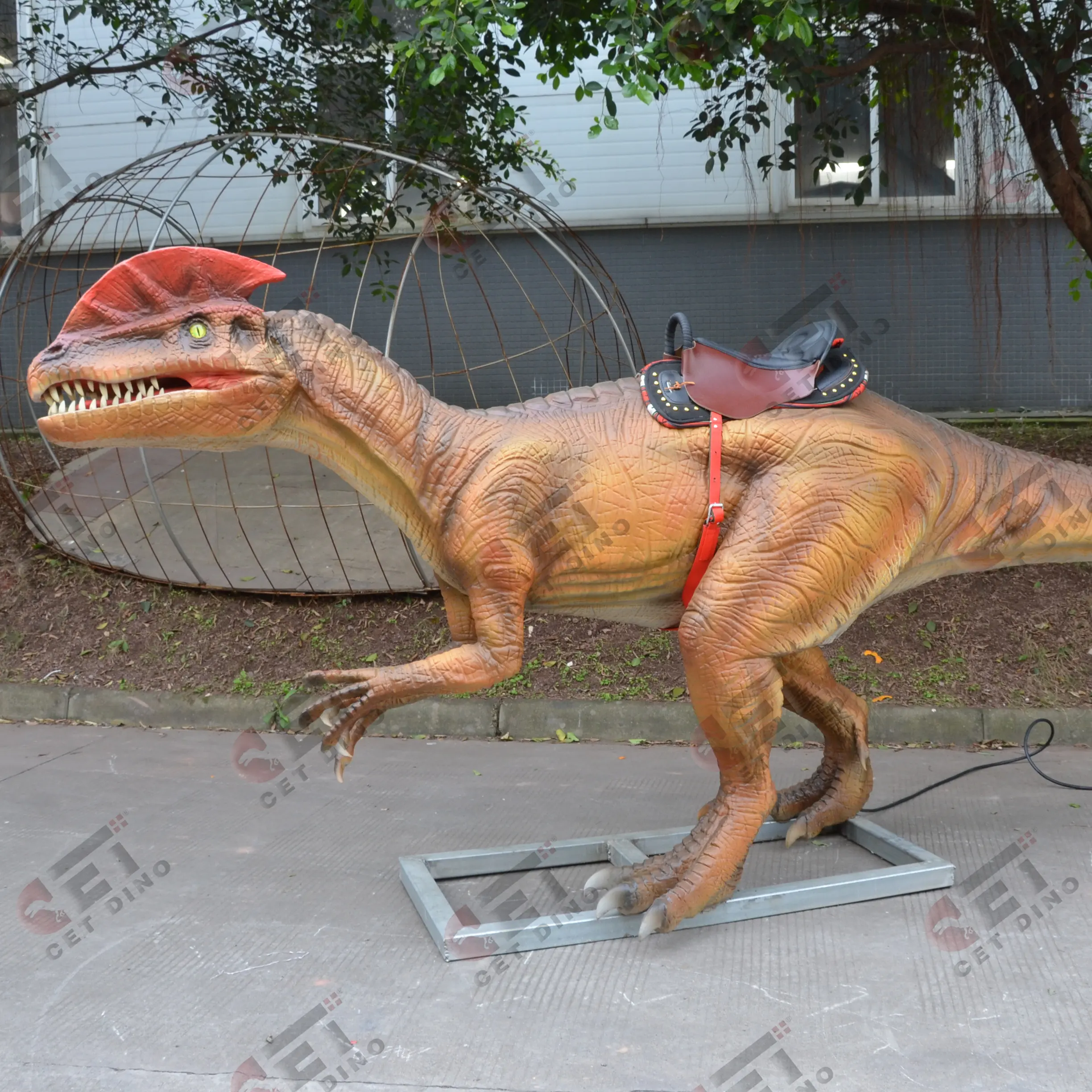 Speelautomaten Muntautomaat Rit Op Dinosaur Dilophosaurus Rit Voor Winkelcentra