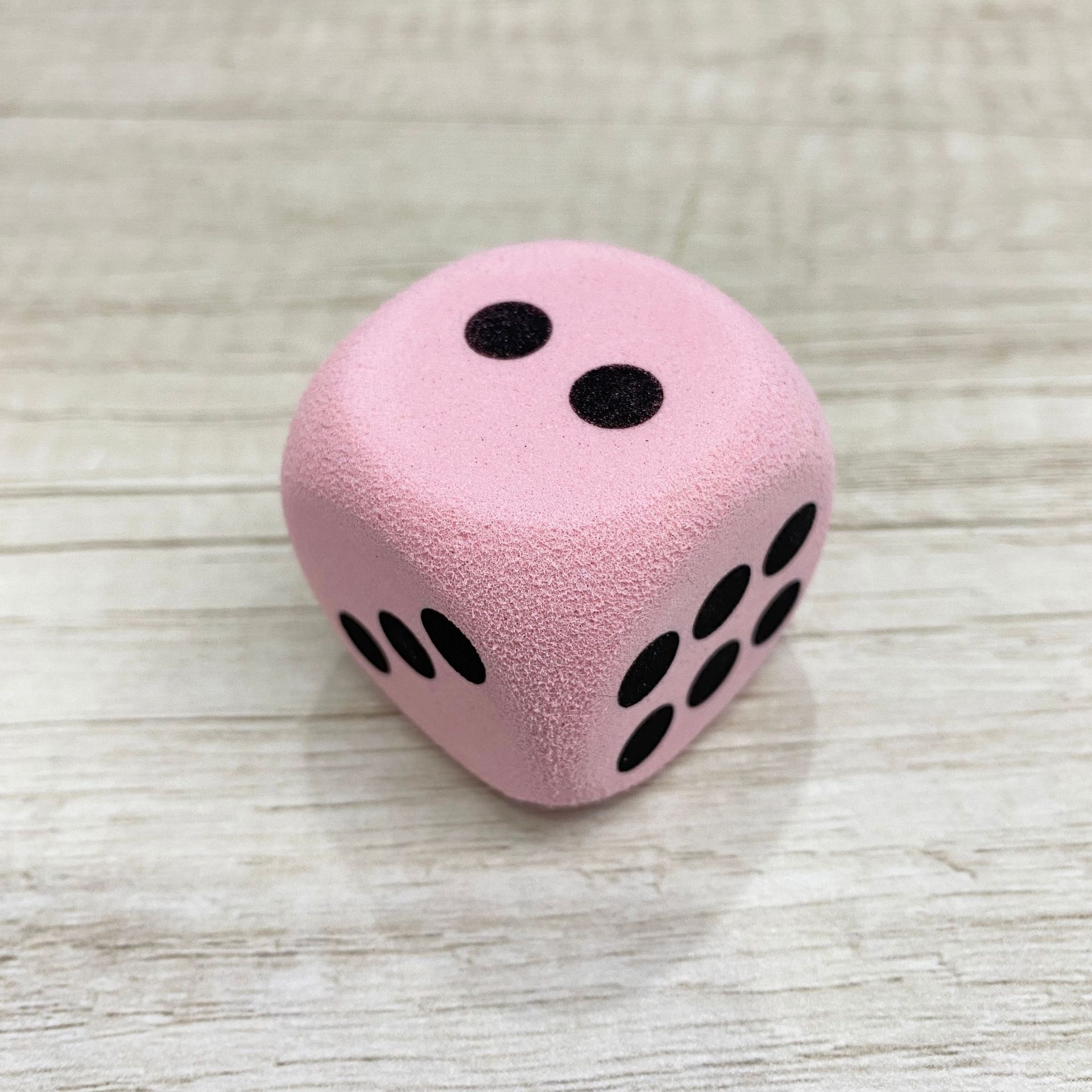 Dado de espuma con esquinas redondeadas - rosa - 1 unidad
