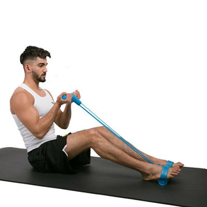 Venta al por mayor de entrenamiento en casa elástico para sentarse cuerda de tracción con pedal para Yoga Pilates bandas de ejercicio - Product Image 5