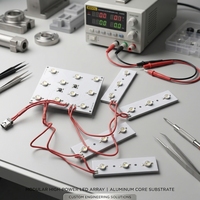 Carte de circuit imprimé en aluminium personnalisée avec LED et substrat thermique pour spots et downlights de plafond