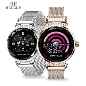 Reloj inteligente deportivo H2 para mujer, pulsera con monitor de ritmo cardíaco, resistente al agua, con esmalte español, 2023