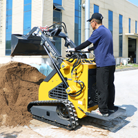 Infront 480kg Euro 5 China Sale Euro 5 CE EPA Kubota Diesel Engine Compact Farm Front End Mini Skid Steer Loader Bucket Machine