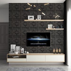Panneaux 3D en <span class=keywords><strong>PVC</strong></span> modernes, imperméables, pour plafonds de salle de bain intérieure, forme carrée, panneaux de <span class=keywords><strong>plafond</strong></span> en <span class=keywords><strong>PVC</strong></span>, noir, fabricant - Product Image 5