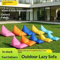 Canapé de loisirs d'extérieur, pouf, chaise longue de plage, imperméable, protection solaire, pour cour, balcon, plage, tatami, portable, en tissu Oxford