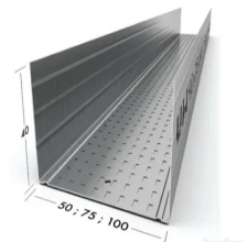 Canal de Aço Galvanizado para Drywall de Alta Qualidade: 0,51mm, comprimento 1m, Perfis Metálicos e Trilhos para Divisórias de Gesso - Product Image 5