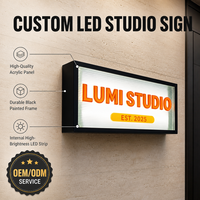 Enseigne lumineuse LED en aluminium haute luminosité pour devanture de magasin, enseigne de boutique personnalisée en acrylique illuminée, étanche, à suspendre au mur