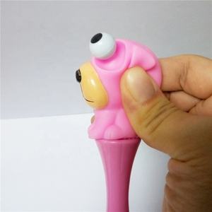 Bolígrafos de plástico popper pug de ojos 3d, bolígrafos con logo de perro Popeye, novedad - Product Image 6