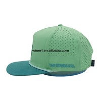 Casquettes imperméables personnalisées de haute qualité avec logo brodé 3D, casquette de baseball à 5 panneaux, visière incurvée, chapeau de sport pour le golf, pour les événements en plein air