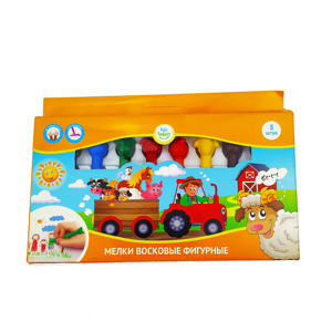 Crayons de sécurité pour enfants, design simple, 12 couleurs - Product Image 1