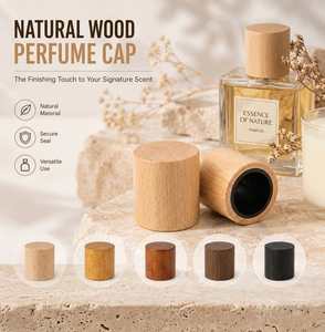 Tapa de Perfume Cilíndrica de Madera WeWood de Vietnam con Logotipo Personalizado FEA15, Cierre de Botella de Madera, Embalaje Sostenible, Suministro al por Mayor - Product Image 1
