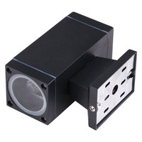 Lampe murale à LED noire de bois pour l'extérieur Lampe murale à colonne descendante Cob Garden Villa Stairs IP65 3W-36W Landscape Light