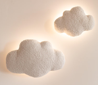 Ensemble de 2 veilleuses nuage LED pour chambre de bébé, décoration murale pour chambre d'enfant